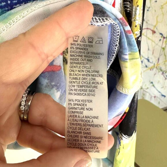 3 for $50💚 Allison Daley Wearable Art Colorful Pullover Top - Picture 4 of 4